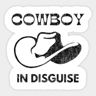 Cowboy Disguise Funny Western Country Sticker